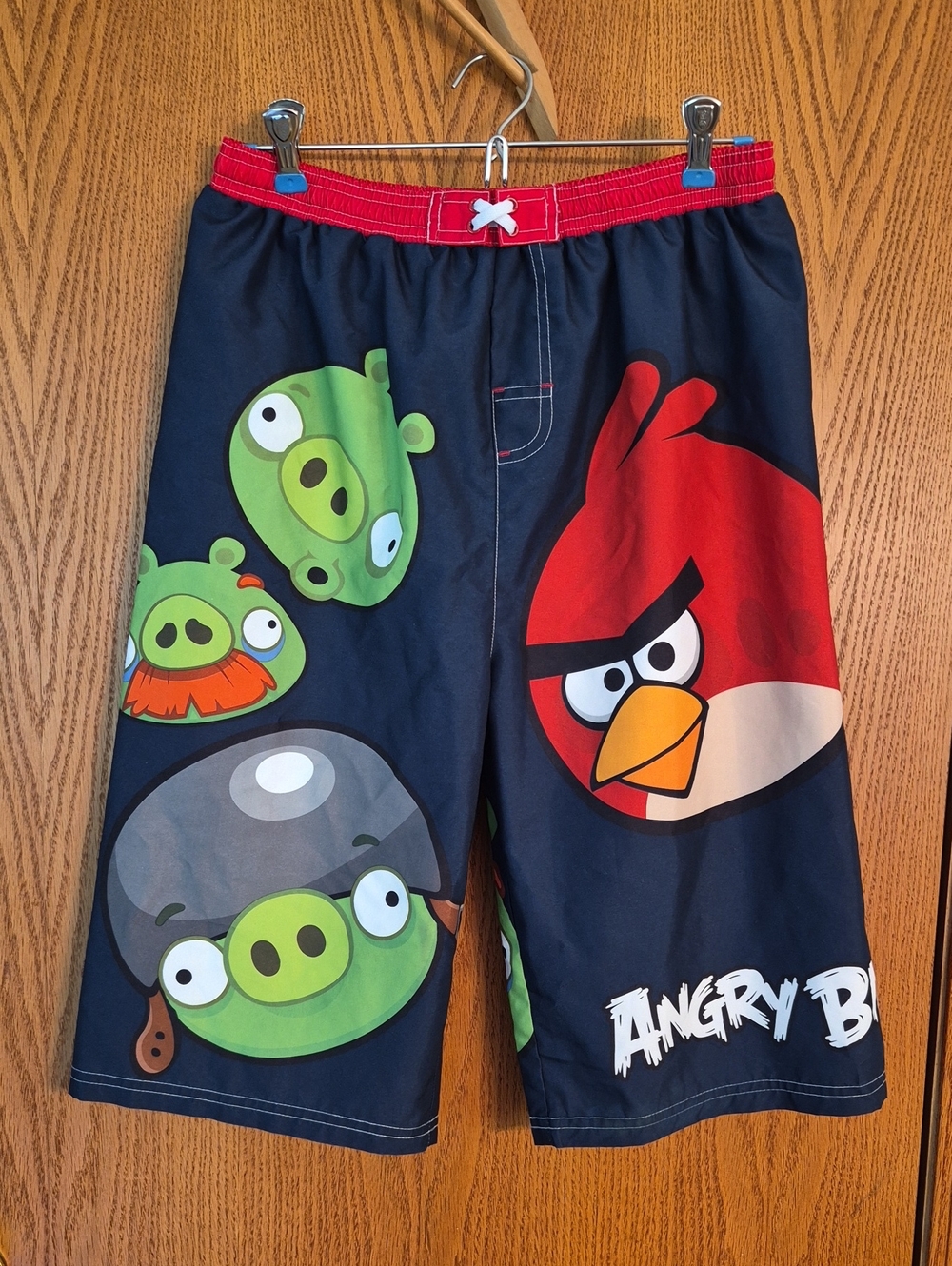 Angry Birds Long Swim Trunks Board Shorts Youth Sz XL